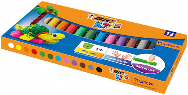 Пластилин Bic Kids, 12 цветов