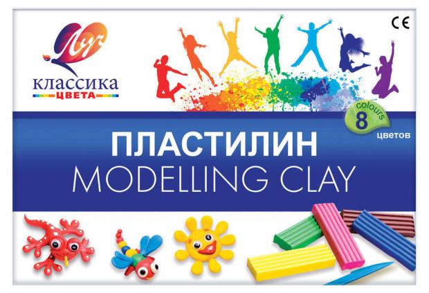 Пластилин Луч Классика 8 цветов 58₽