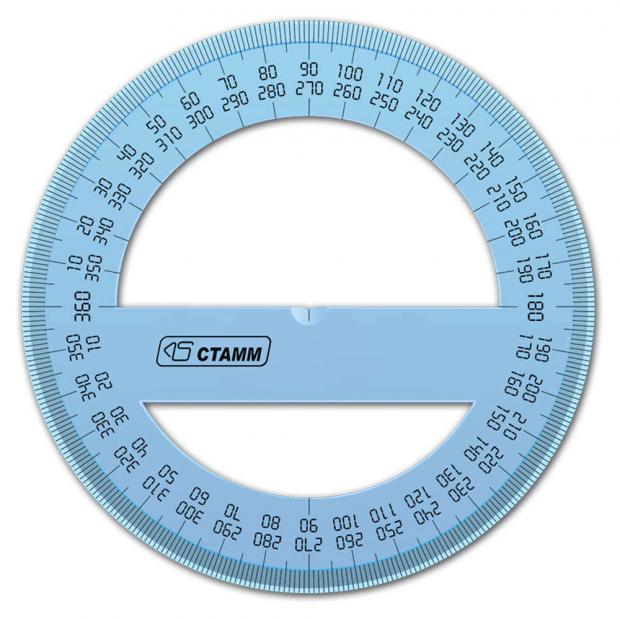 

Транспортир «СТАММ» 360°, 10 см