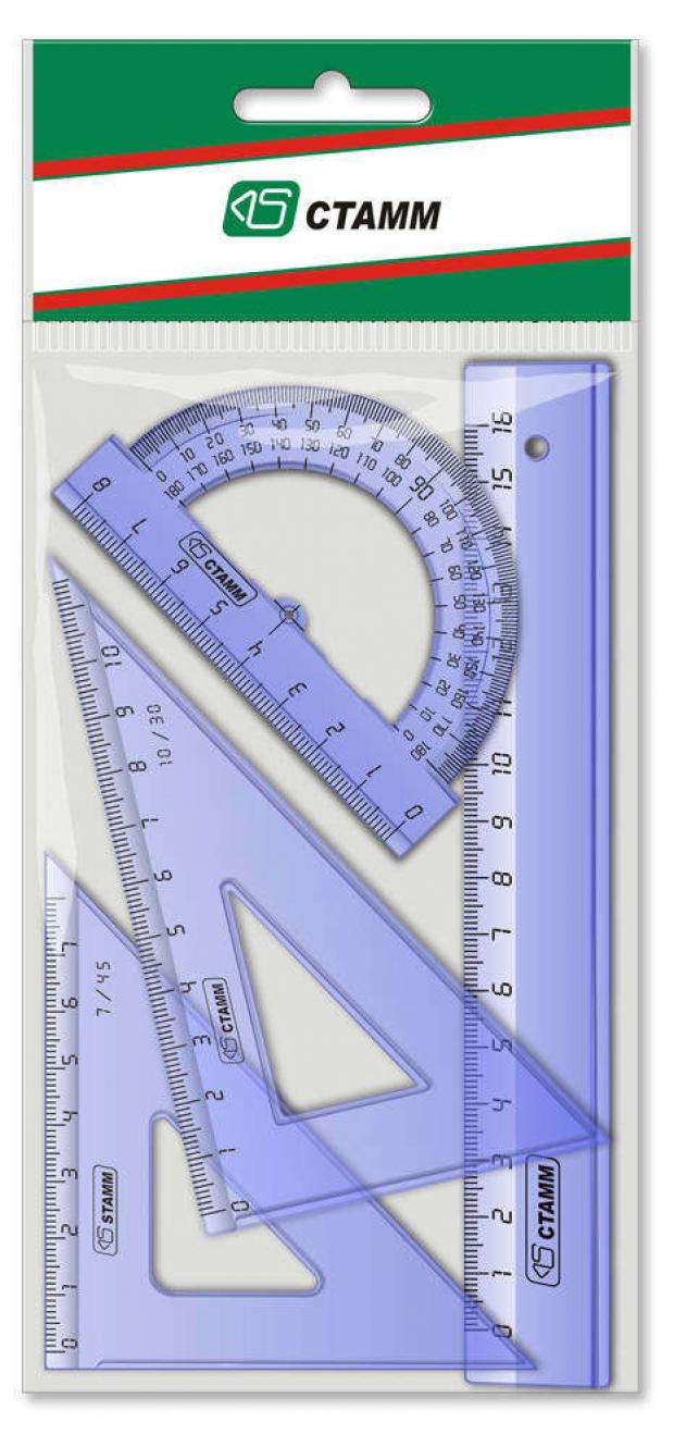 Набор геометрический малый Стамм 4 предмета 24₽