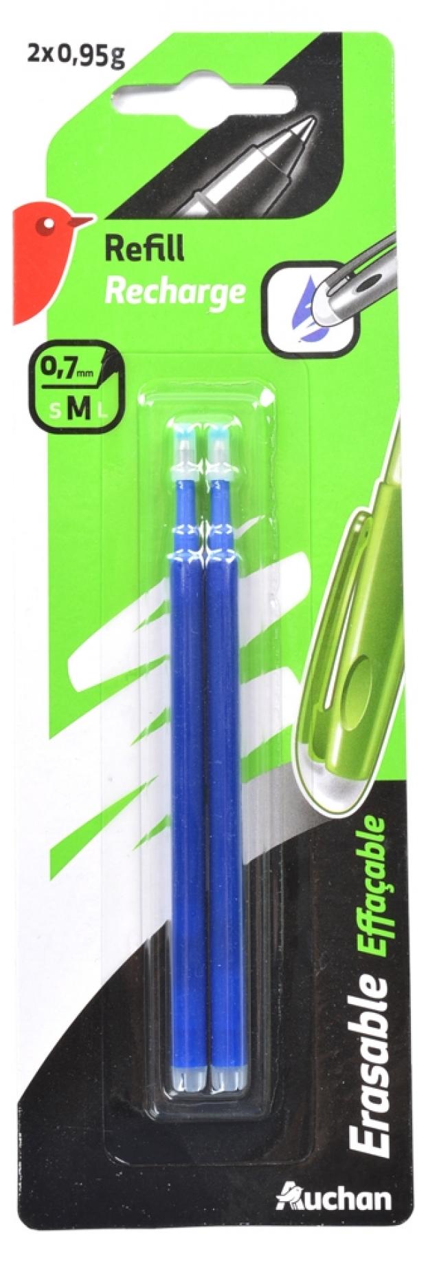 Стержни сменные для гелевой ручки АШАН синие 07 мм 106₽