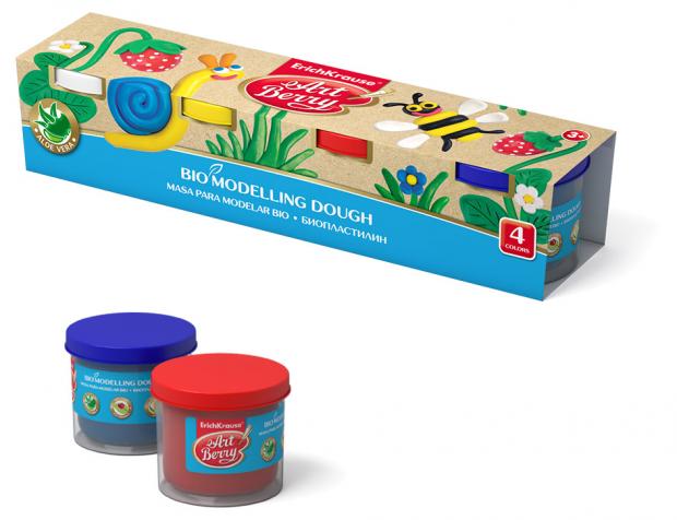 Пластилин Erich Krause ArtBerry с Алоэ Вера 4х100 г 181₽