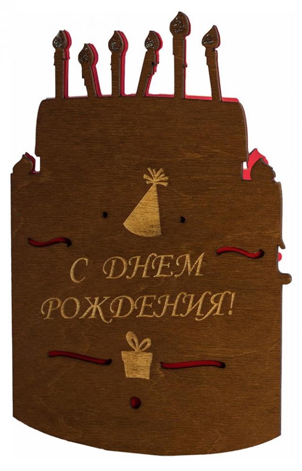 

Открытка деревянная «Пересвет» 033-WP С днем рождения!