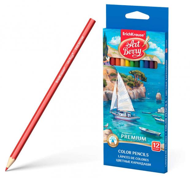 Карандаши цветные Erich Krause шестигранные 12 цветов 156₽