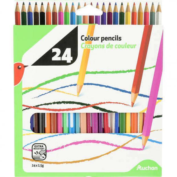 Карандаши цветные АШАН 24 цвета 104₽