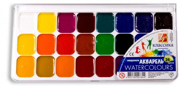 Акварель Луч Классика без кисти 24 цвета 140₽