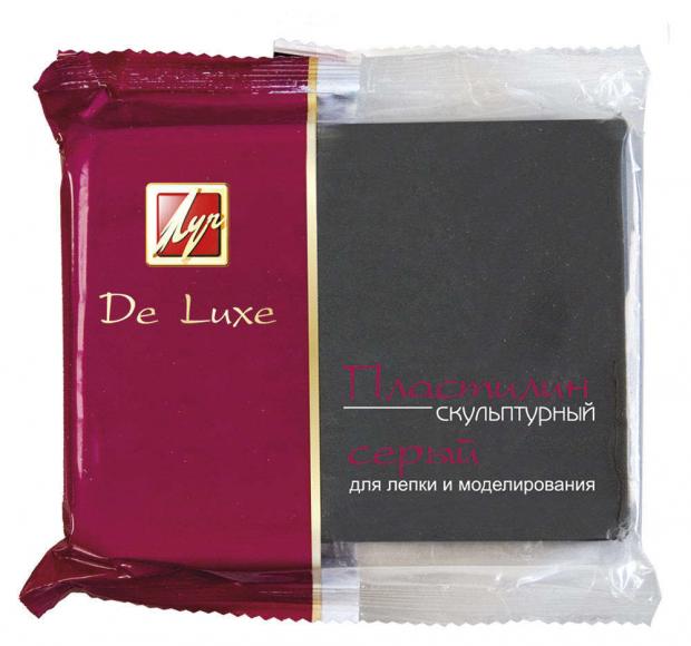 Пластилин скульптурный Луч Люкс серый 300 г 76₽