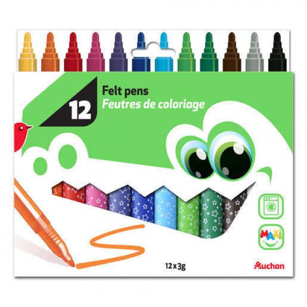 

Фломастеры АШАН Maxi, 12 цветов