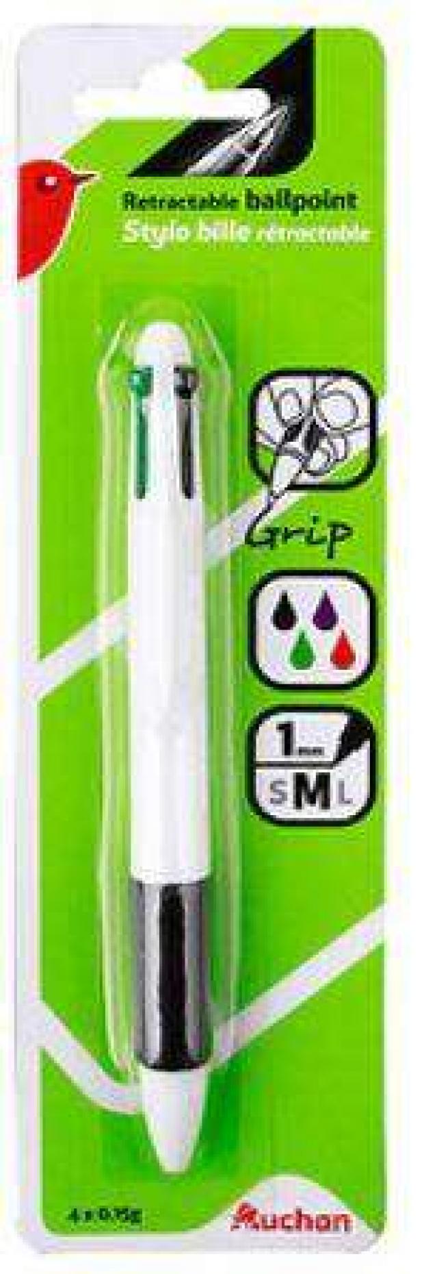 Ручка шариковая автоматическая АШАН 4 цвета 51₽