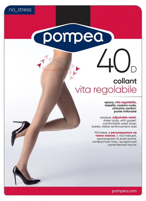 

Колготки женские Pompea Vita regolabile 40 nero, размер 2