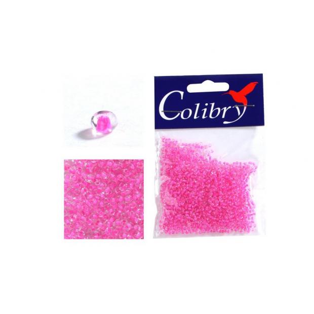 Бисер Colibry размер 10 розовый 60 г 40₽