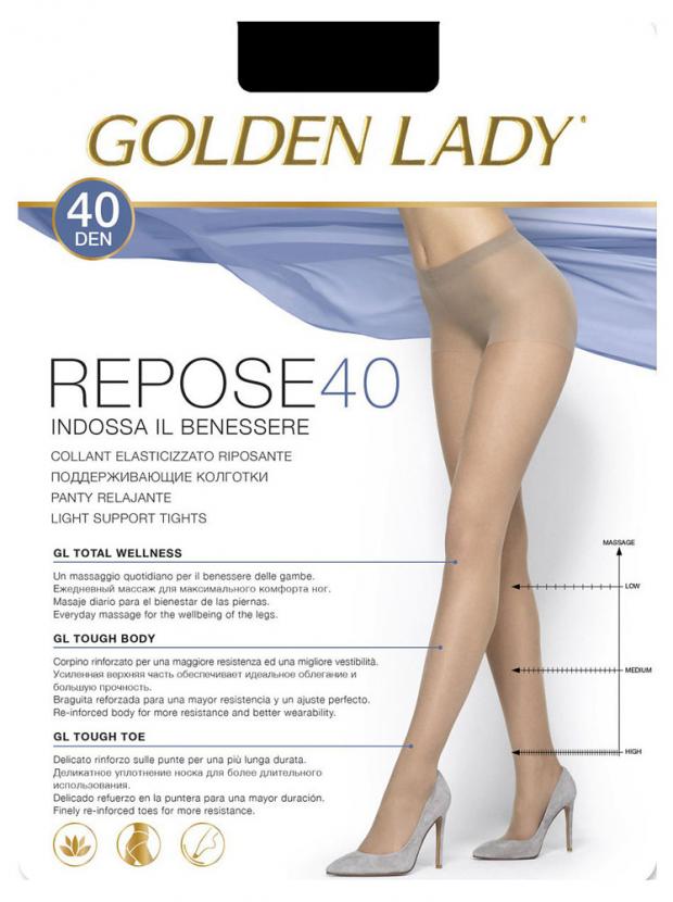 

Колготки Golden Lady REPOSE 40 nero, размер 3