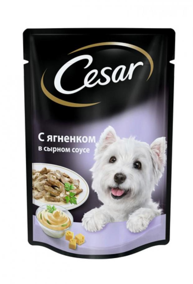 Консервированный корм для собак Cesar с ягненком в сырном соусе, 85 г