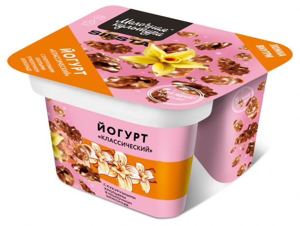 

Йогурт натуральный «Молочная культура» Siesta с хлопьями в шоколаде 2,7-3,5%, 130 г