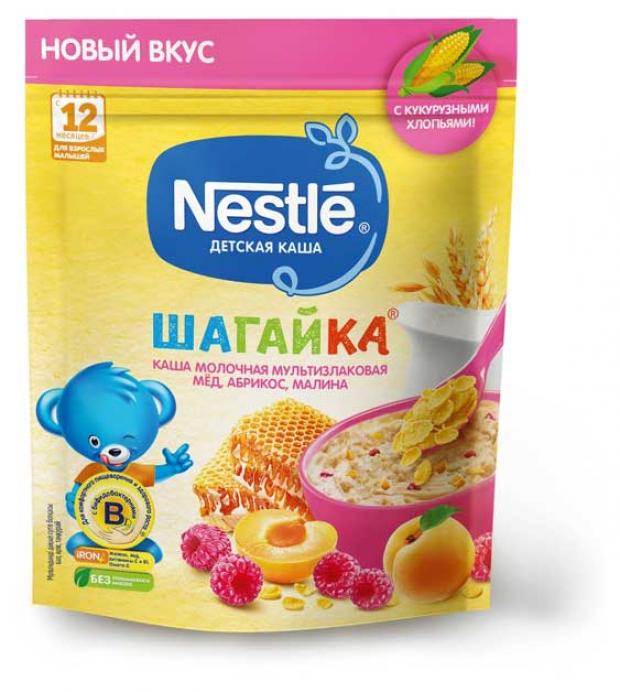 

Каша молочная Nestle Шагайка мультизлаковая мед абрикос малина c 12 мес, 190 г