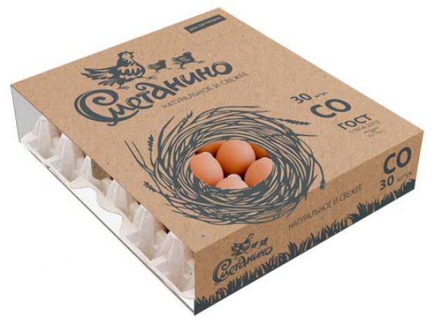 Яйцо Сметанино выбирай родное куриное отборное С0 30 шт 283₽
