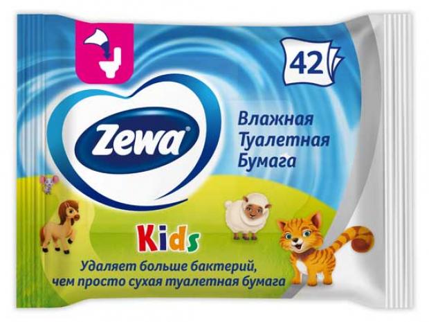 

Влажная туалетная бумага Zewa Детская, 42 шт