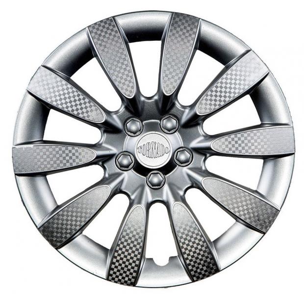 

Колпаки на колеса Lab13 Tornado R15 серебристые, 2 шт