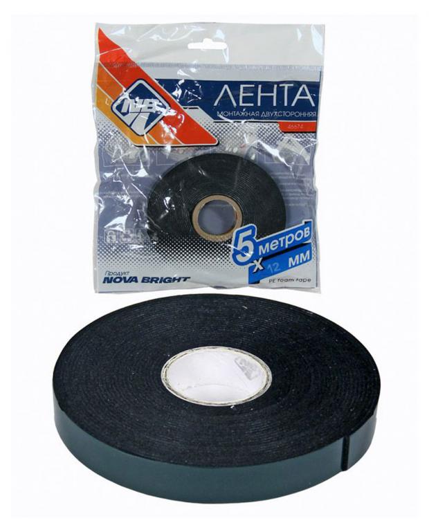 Скотч Nova Bright двусторонний 12 мм х 5 м 50₽
