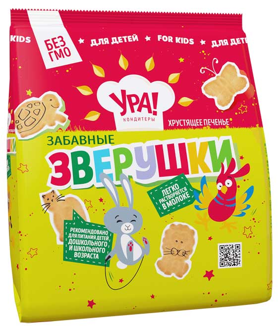 

Печенье УРА Кондитеры забавные зверюшки, 250г