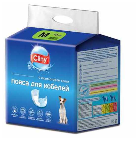 

Пояса для кобелей Cliny размер M, 10 шт