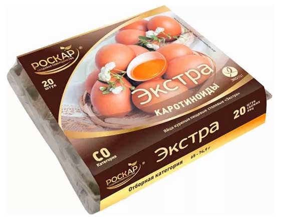 

Яйца куриные Роскар Экстра С1 коричневое, 25 шт