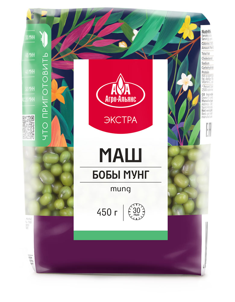 

Маш Агро-Альянс Бобы мунг, 450 г