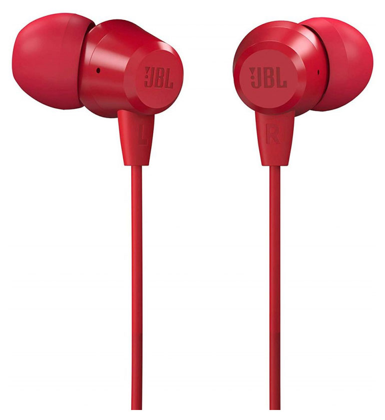 

Гарнитура проводная JBL C50 HI красная