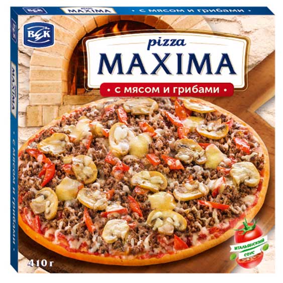 

Пицца ВЕК Маxima мясо, грибы, 410 г