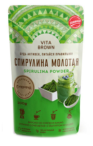 

Спирулина Vita Brown молотая, 100 г