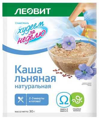 

Каша льняная ЛЕОВИТ Худеем за неделю, 30 г