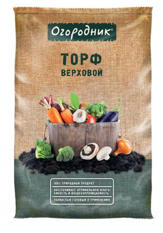 

Торф верховой Огородник, 9 л