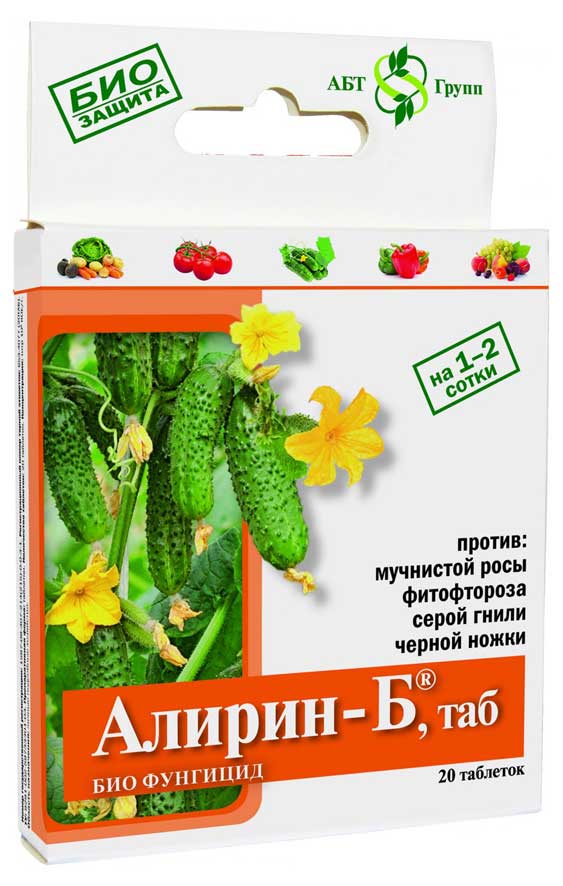 

Биофунгицид для овощей АБТ-Групп Алирин-Б, 20 таблеток