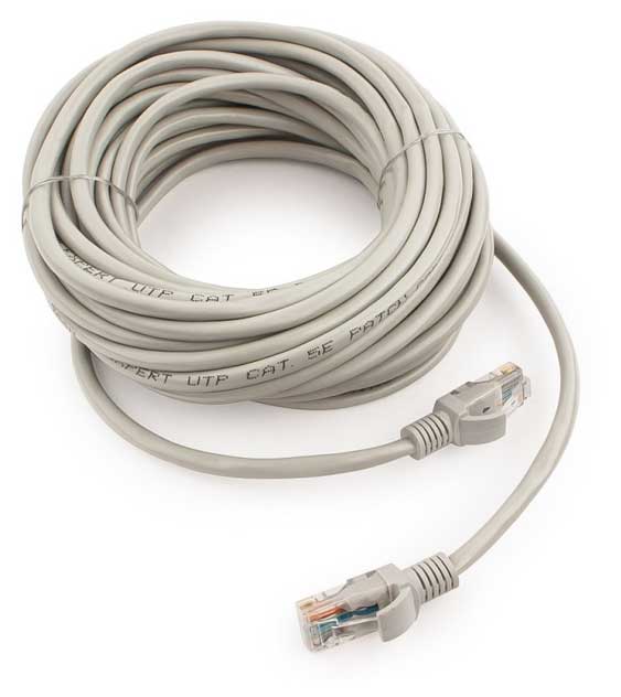 

Патч-корд Gembird PP12-10M, UTP Cat5E, 10 м, серый