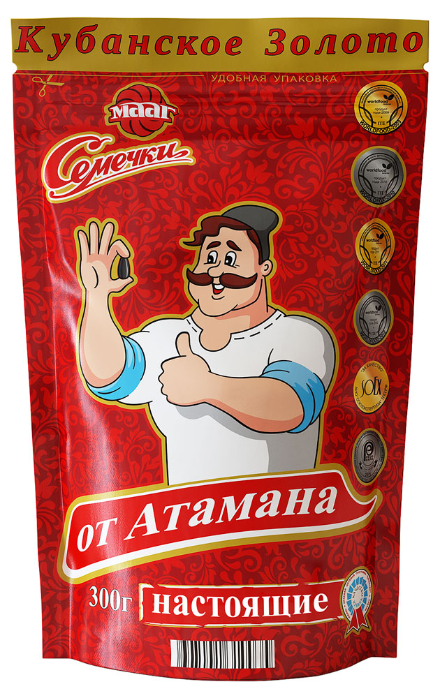 

Семечки подсолнечные от Атамана Кубанские Cтаничные обжаренные с маслицем, 300 г