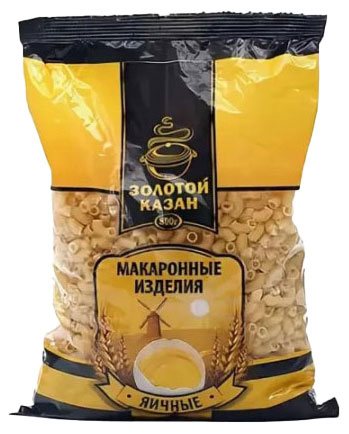 

Макаронные изделия Золотой Казан Рожки яичные, 800 г