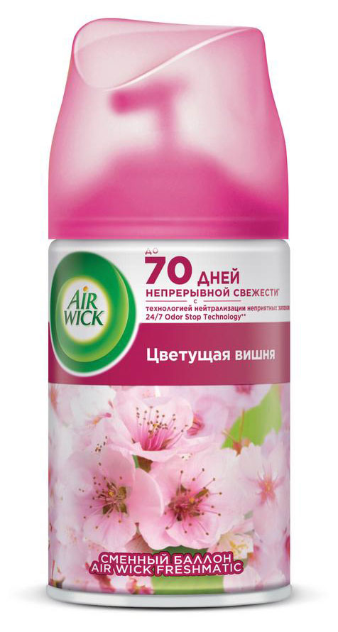 

Сменный баллон для освежителя воздуха AirWick Pure Цветущая вишня, 250 мл