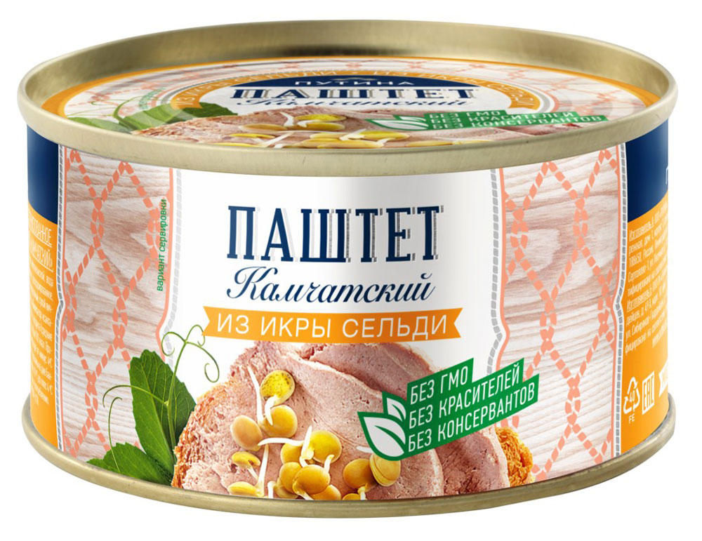 

Паштет Путина Камчатский из икры сельди, 100 г