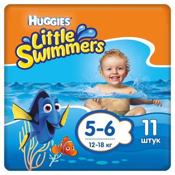 

Подгузники Huggies для плавания 5-6 (12-18 кг), 11 шт