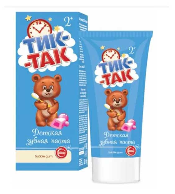 

Зубная паста Тик-Так Bubble Gum 2+, 62 г