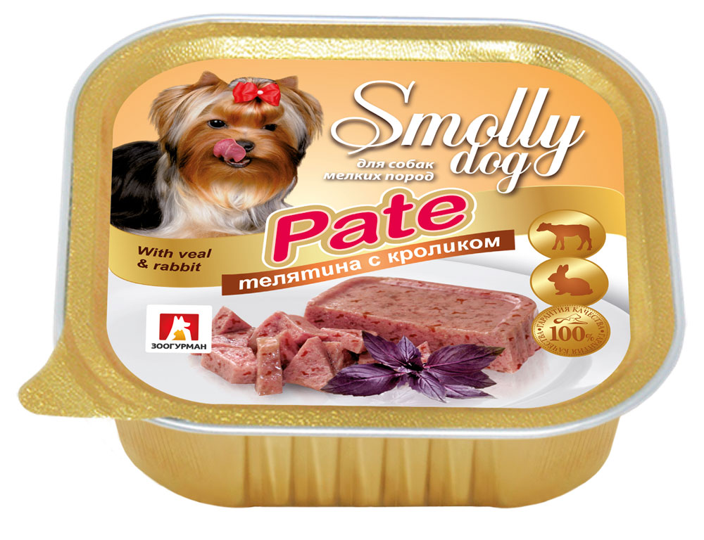 

Корм для собак Зоогурман Smolly dog Pate телятина с кроликом, 100 г