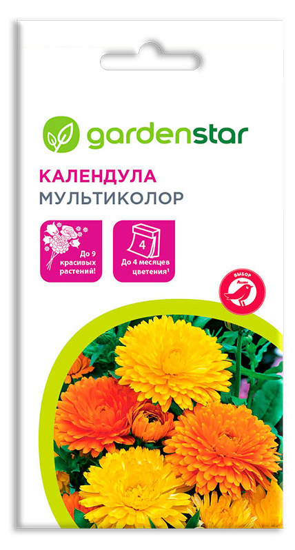 

Семена Календула Garden Star Мультиколор, 0,3 г