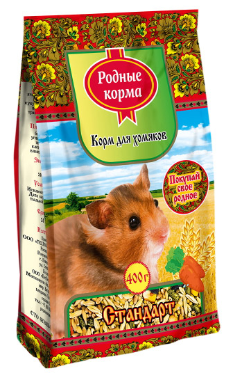 

Корм для хомяков Родные корма Стандарт, 400 г
