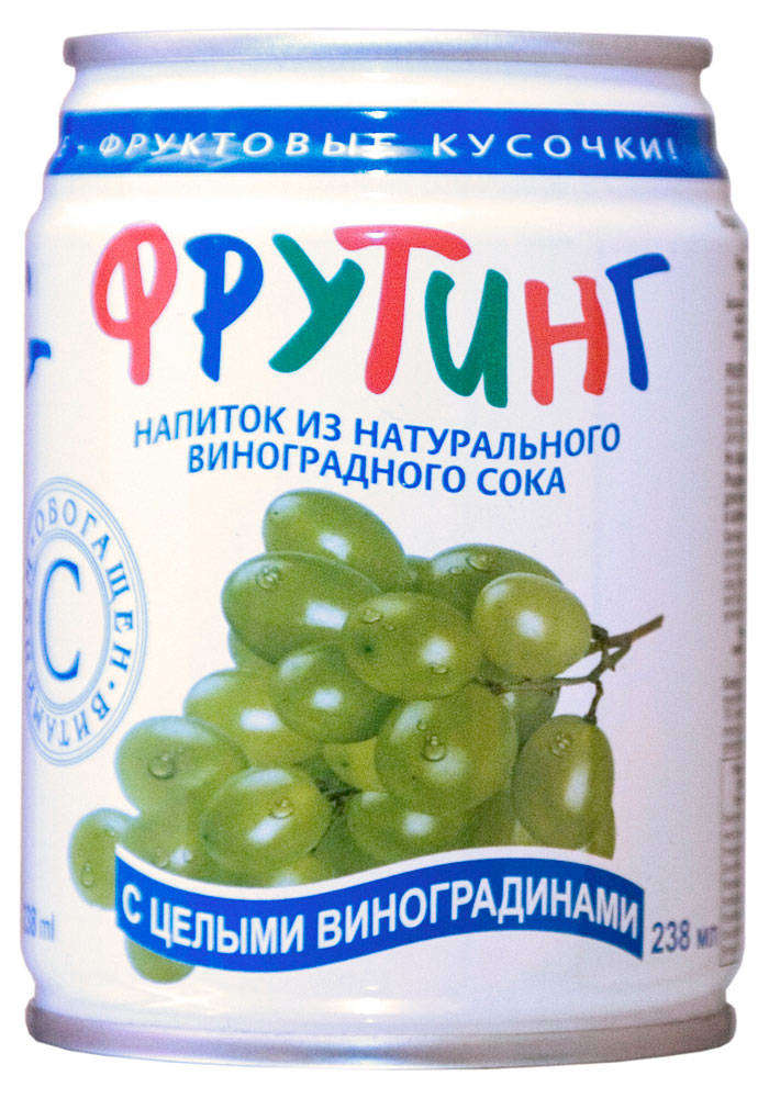 

Напиток виноградный Fruiting с целыми виноградинами, 238 мл