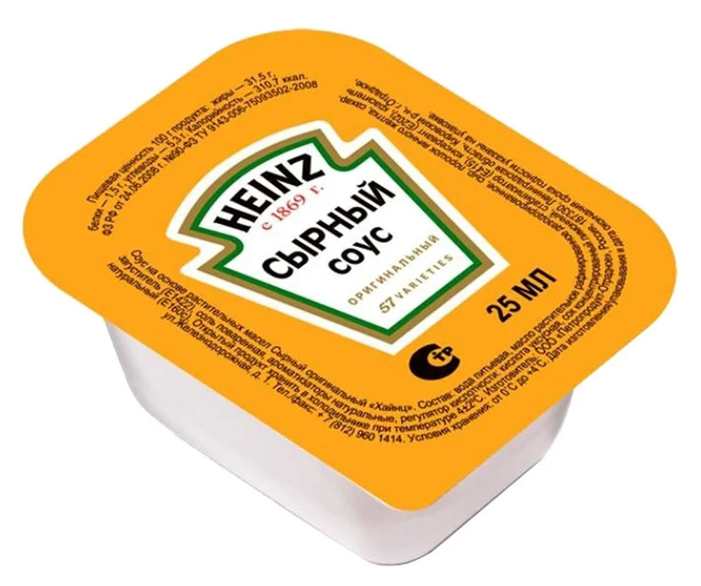 Изображение товара Соус Heinz сырный, 25 мл