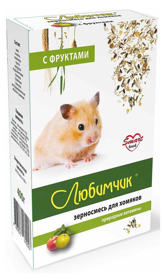 

Зерносмесь для хомяков Любимчик с фруктами, 400 г