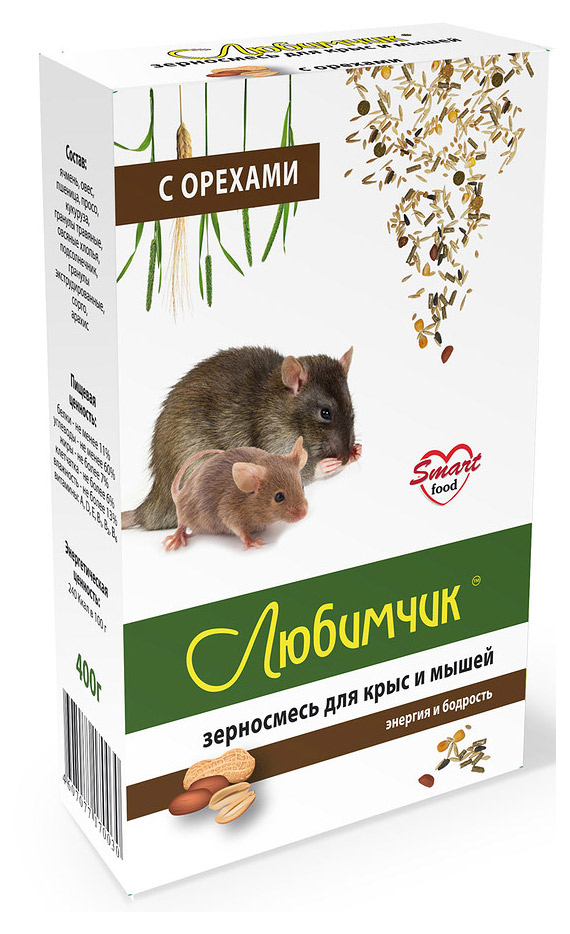 

Зерносмесь для крыс Любимчик с орехом, 400 г