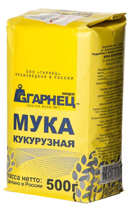 

Мука кукурузная ГАРНЕЦ, 500 г