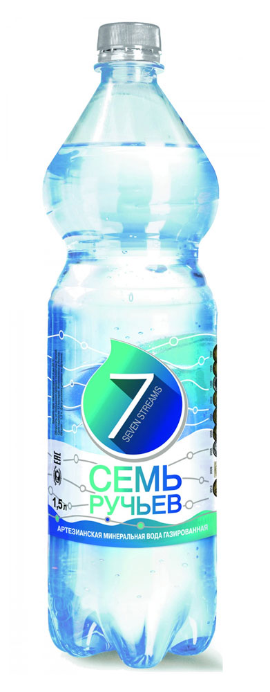 

Вода минеральная Семь ручьев газированная столовая, 1,5 л
