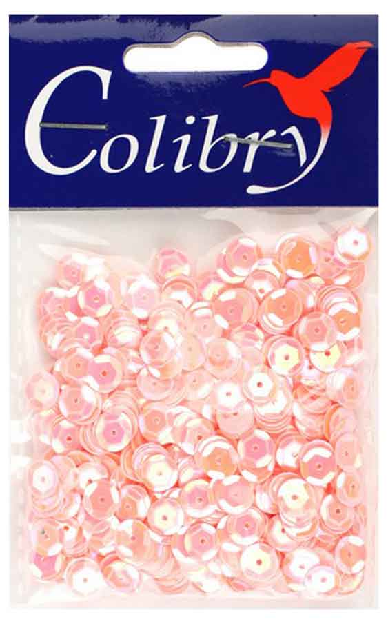 

Пайетки Colibry 6 мм персиковые, 10 г